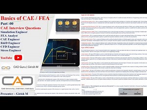 Basics of CAE/FEA | CAE Interview Preparation | FEA Analyst | CAE Engineer | Stress Engineer Part -0