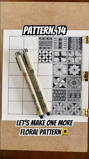 Easy Zentangle Patterns | One Pattern a Day | Part 14 | Draw with Me #zentangleart #pattern #shorts