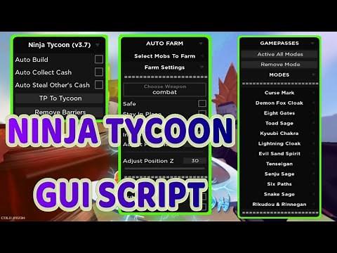 [WORKING!] ROBLOX NINJA TYCOON SCRIPT GUI | KILL OTHERS, KILL NPC, RYO FARM & MORE | PASTEBIN 2021