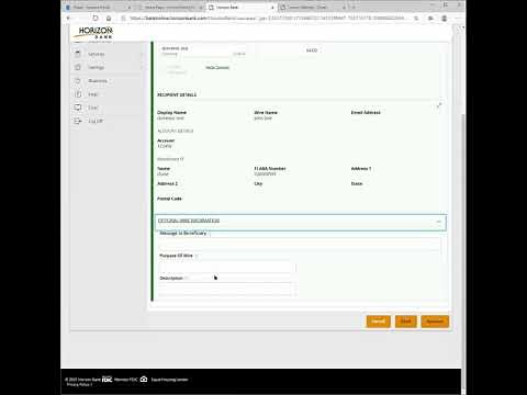 A Step-by-Step Guide for Horizon Bank Domestic Wire Transfers