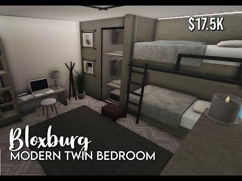 BLOXBURG | Modern Twin Bedroom | Advanced Placing | $17.5K |
