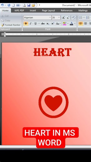💖 Add Love to Your Document – Heart Symbol in Word! #msword #msoffice2019 #shorts