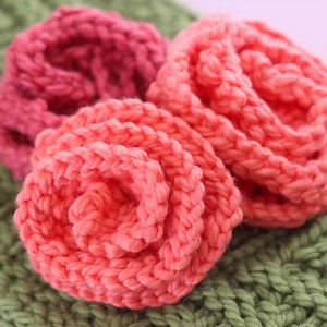 Knitted Rose Flower Pattern