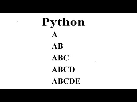 pattern A AB ABC ABCD ABCDE in Python