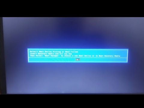 Default Boot Device Missing Or Boot Failed.