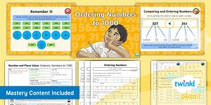 PlanIt Maths Year 3 Number and Place Value Lesson Pack 11: Ordering Numbers to 1000