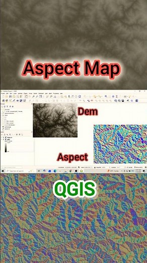 How to create Aspect Map in QGIS #shorts