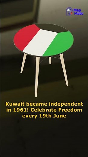 🇰🇼 Kuwait National Day | 3D Rotating Flag Animation 🎉
