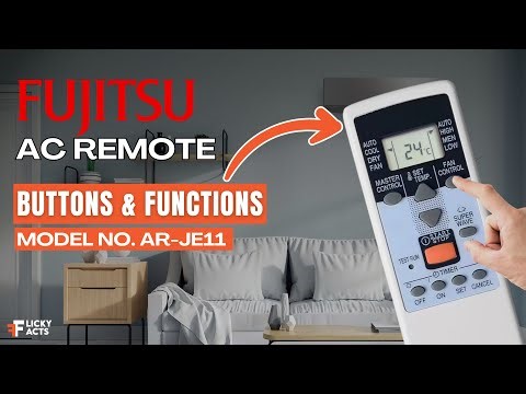 Fujitsu AC Remote Buttons & Functions (Model : AR-JE11) | RCL Heat Pump Remote Instructions