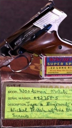 Colt woodsman Match Target engraved and nickel finish. #targetshooting #firearmshistory #pistol