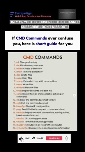 Subscribe 👍 Like ❤️ | CMD Commands Cheat Sheet #shorts #viral #youtubeshorts