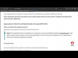 How to Apply for Work Permit Canada Online Step by Step with LMIA Full form filling