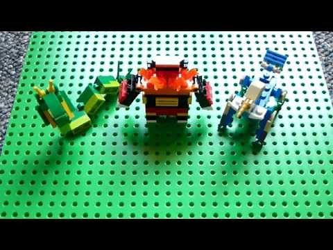 Lego Pokemon + Instructions Part 13 - Serperior, Emboar, and Samurott
