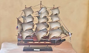USS Constitution Model Ship: Vintage Handcrafted Wooden Sculpture - Etsy