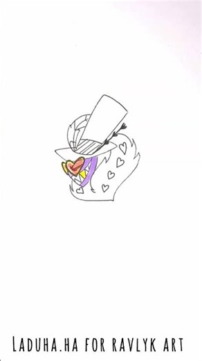 💘😎 Valentino from Hazbin Hotel ✍ Colorful Cartoon Art 🎨🔔 #shorts #drawing #RavlykArt