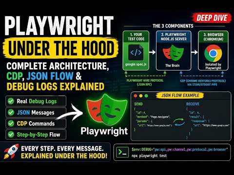 Playwright Under the Hood 🔥 | Complete Architecture, CDP, JSON Flow & Debug Logs Explained