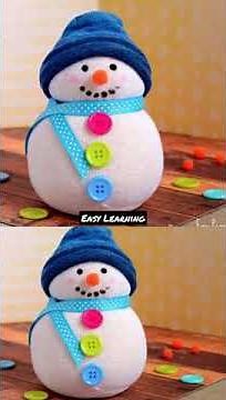Diy snowman with socks | Easy Learning