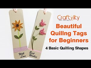 Beautiful Quilling for beginners | quilling using 4 basic shapes | Quilling for beginners