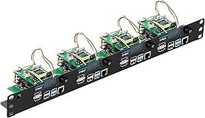 UCTRONICS Ultimate Rack with PoE Functionality for Raspberry Pi 4, 19" 1U Rackmount with PoE HAT, All IO on One Side, OLED Display, Power Switch, and Cooling Fan