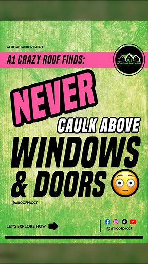 🚫🪟 STOP caulking above your windows and doors! Most people think sealing everything keeps water out… but here’s the truth 👇 That top edge is designed with a drip cap or flashing to let water flow out — not get trapped. When you caulk it shut, you create a dam, not a seal. 💧 Result? ➡️ Water gets trapped behind the trim ➡️ Rot, mold, and leaks follow So remember this rule: ✅ Seal the sides ❌ Leave the top open for drainage This small detail can save thousands in repairs. 🎥 In this video I’ll