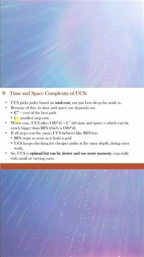 What is time and Space complexity of UCS?|| Artificial Intelligence|| #shorts #aiml