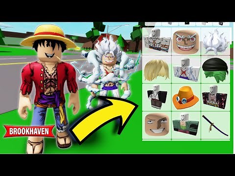 HOW TO TURN INTO One Piece Monkey D Luffy in Roblox Brookhaven! ID Codes
