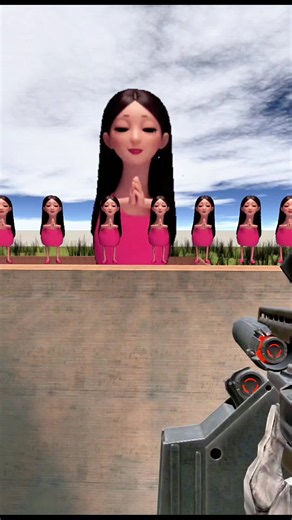 Destroying Girl Habibi Nextbot in Gmod