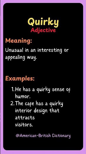 Quirky Meaning & Definition | Oxford Dictionary