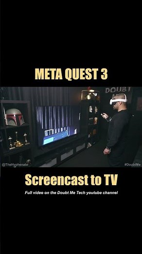 Screencast Meta Quest 3 Feed to Any TV [How to VR Screen Mirror Display Tutorial] Google Chromecast
