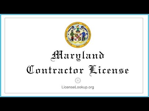 Maryland Contractor License - What You need to get started #license #Maryland