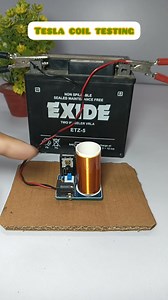 249K views · 1K reactions | Tesla coil testing + battery #tech #teslacoil #diy #ytshots | The magic project | Facebook