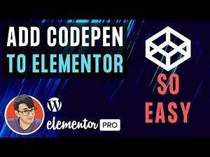 Elementor - Add Codepen Codes and a Button - Super Easy