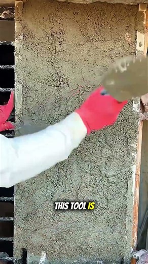 Satisfying Wall Plastering Process Using Masonry Trowel | Construction Tools in Action