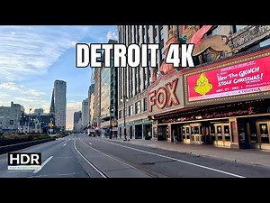 Driving Detroit 4K HDR - Night USA - Detroiters