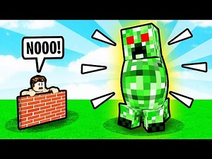 can i SURVIVE THE GIANT CREEPER in Build to Survive? - Roblox