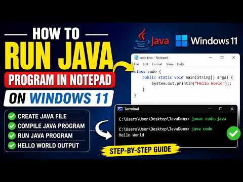 Run Your First Java Program Using Notepad in Windows 11