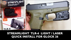 Streamlight TLR-6 Light / Laser Glock 26 Install – Quick & Easy and Looks Great, 100 Lumens | ARO News