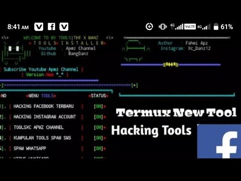 Facebook and social media phishing attack, hack, kali Linux with termux use. a tool,