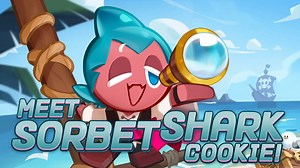 11K views · 670 reactions | This rookie pirate is always so cheerful, even in the salty ocean winds! ‍☠️ Make way for Sorbet Shark Cookie and their bubble sounds! 麗✨ | Cookie Run: Kingdom | Facebook