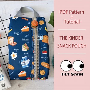 Kinder Snack Pouch Sewing Pattern: Insulated Lunch Bag (PDF Pattern) - Etsy