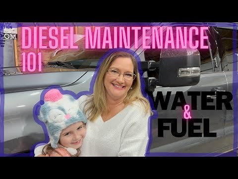 DRAINING THE WATER SEPARATOR on 2023 FORD F350 POWERSTROKE DIESEL