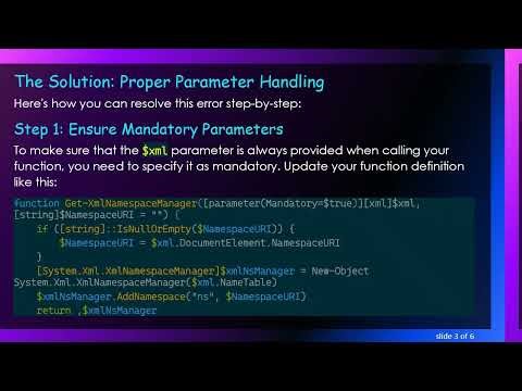 Resolving the Powershell New-Object Constructor Error in Get-XmlNamespaceManager Function