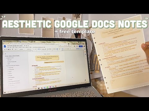 HOW TO MAKE AESTHETIC NOTES ON GOOGLE DOCS I Digital notetaking using google docs + free template