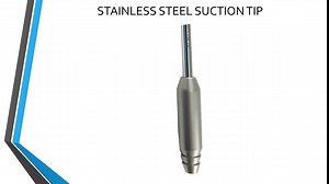 OSUNG Dental Surgical Suction Tip, Stainless, 3 mm Dia, SN3SUS, 3 pcs