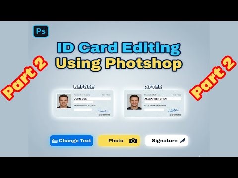 Edit ID Card in Photoshop Like a Pro | Change Text, Photo & Signature | Photoshop Tutorial 2025