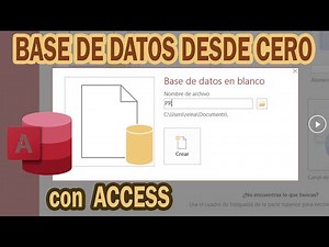 Crear BASE DE DATOS EN ACCES desde CERO (y muy FACIL)