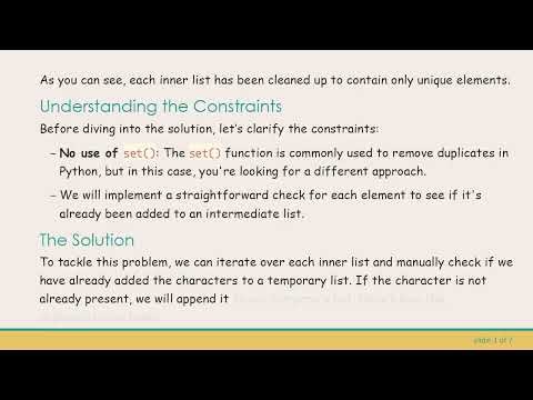 How to Remove Duplicates from a Nested List in Python