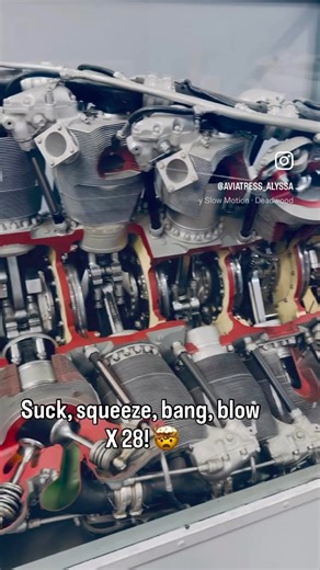 THE PRATT & WHITNEY R-4360 has FOUR ROWS OF 28 CYLINDERS!! 🤯 “It is the largest-displacement aviation piston engine to be mass-produced in the United States, and at 4,300 hp the most powerful.” 💪 It was used in a variety of aircrafts from “Spruce Goose” to B-50 Superfortress. #boeing #pilot #aviation #engine #aircraft #cylinder #piston #suck #bang #boom #blow | Aviatress Alyssa