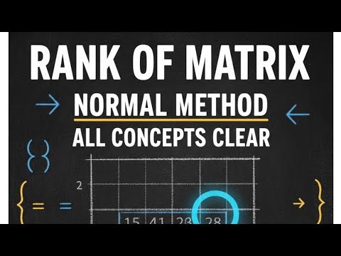 Rank of matrix By Normal method