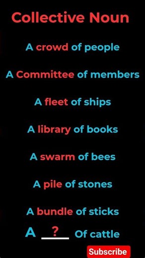 Group Names in English | Collective Nouns Explained #english #noun